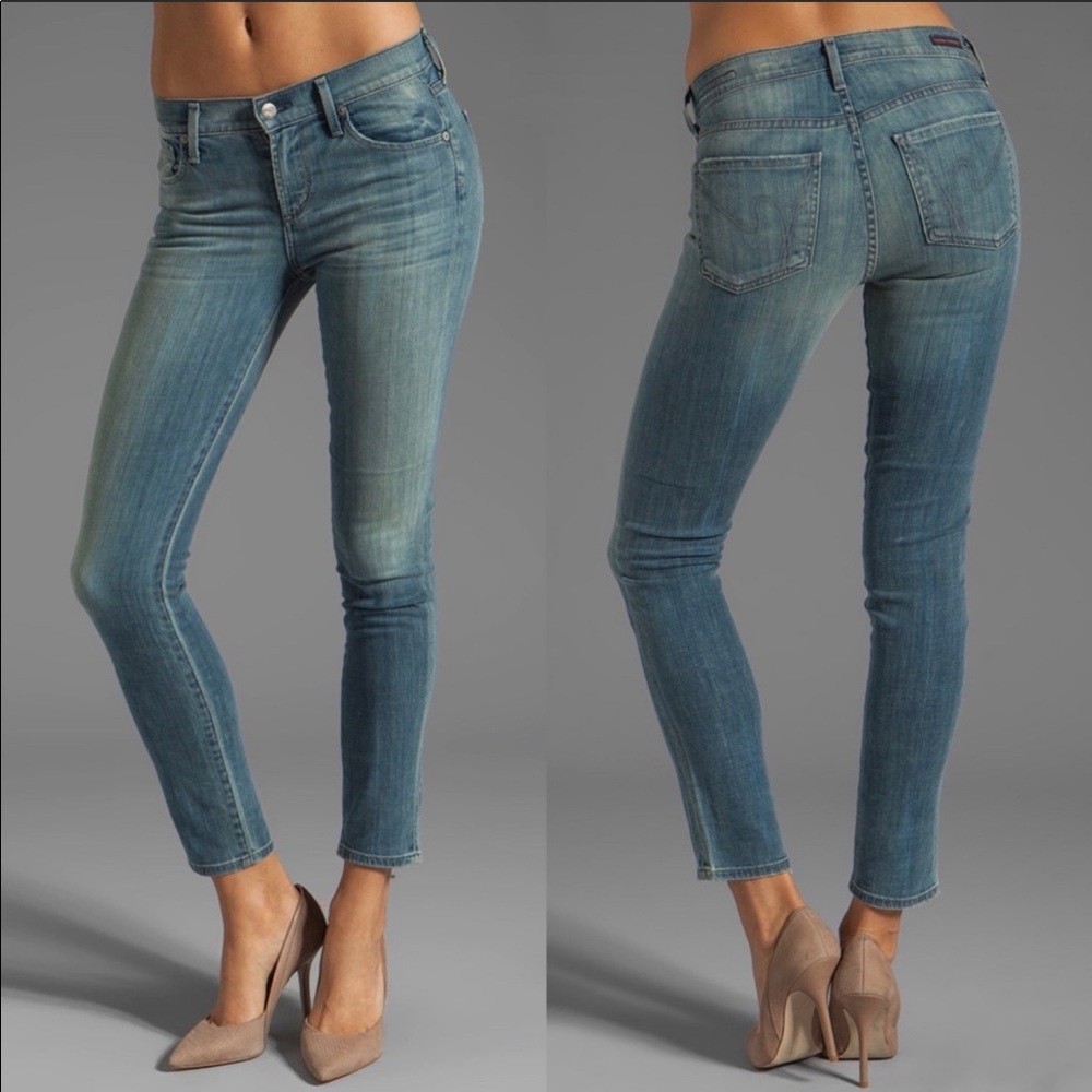 Citizens of humanity Thompson medium rise cropped skinny women size 24 NWOT.